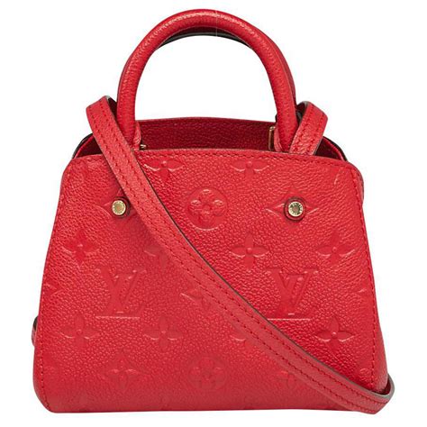 louis vuitton red bag round log